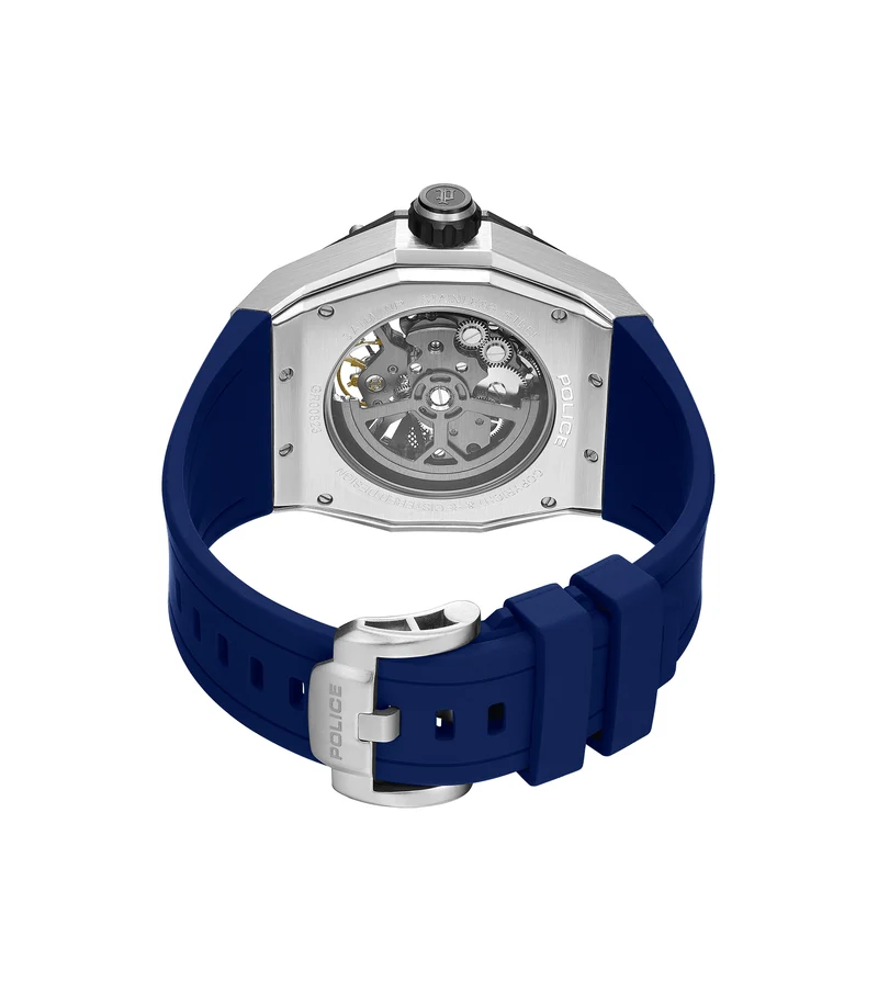 Police Dayton PEWGR0082304 Herrenuhr Blau • Automatikwerk • Sichtboden-Zifferblatt