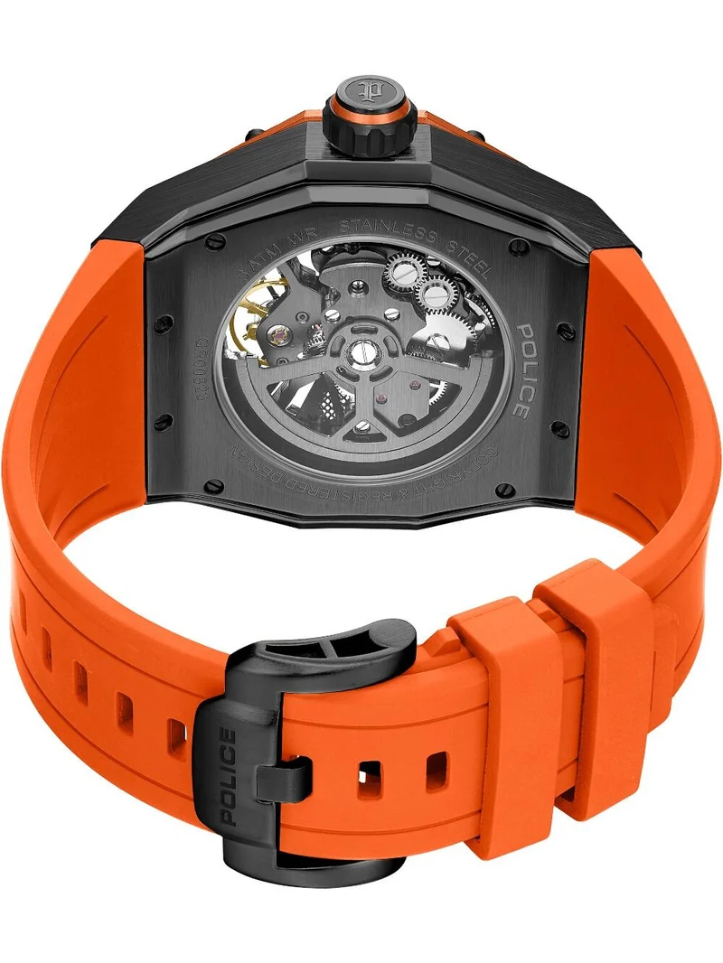 Police Dayton PEWGR0082302 Herrenuhr Schwarz • Automatikwerk JX-2804 • Skelett-Zifferblatt