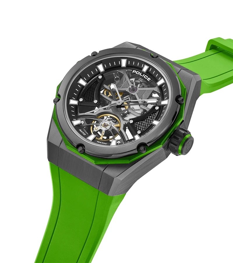 Police Dayton PEWGR0082303 Herrenuhr Silber • Automatikwerk • Skelettiertes Zifferblatt