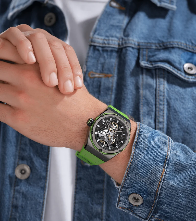 Police Dayton PEWGR0082303 Herrenuhr Silber • Automatikwerk • Skelettiertes Zifferblatt