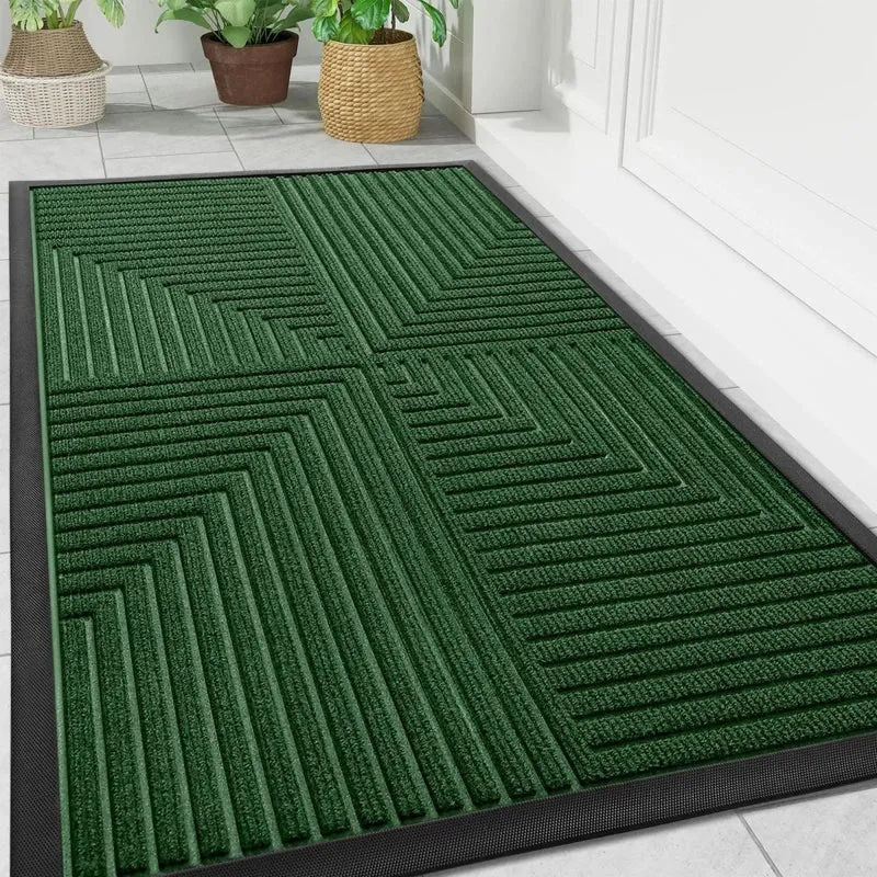 Deurmat Antislip 81x119cm Grijs Buitenmat Vuilvangend Entree Hal Droogloopmat Ingang Deur Vloermat Schoonloopmat | Sansoti