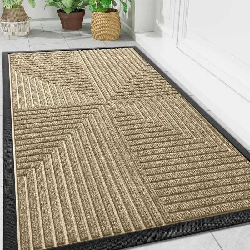 Deurmat Antislip 81x119cm Grijs Buitenmat Vuilvangend Entree Hal Droogloopmat Ingang Deur Vloermat Schoonloopmat | Sansoti