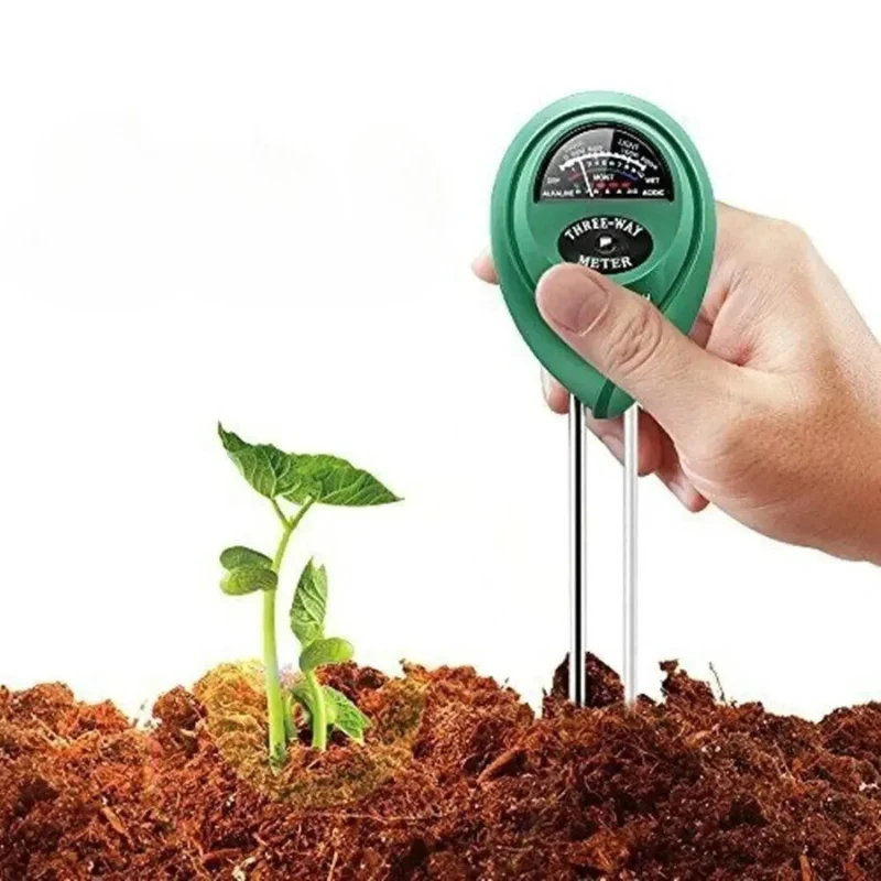 3-in-1 Bodemmeter Vocht Licht pH-Waarde Tuin Kamerplanten Bodemtester Plantverzorging Tuinieren Grondanalyse | Sansoti