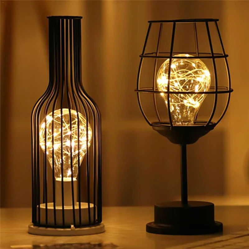 Draadloze Sfeerlamp Wijnvorm Warm Licht Tafelverlichting Diner Decoratie Sfeervolle Designlamp Interieur | Sansoti