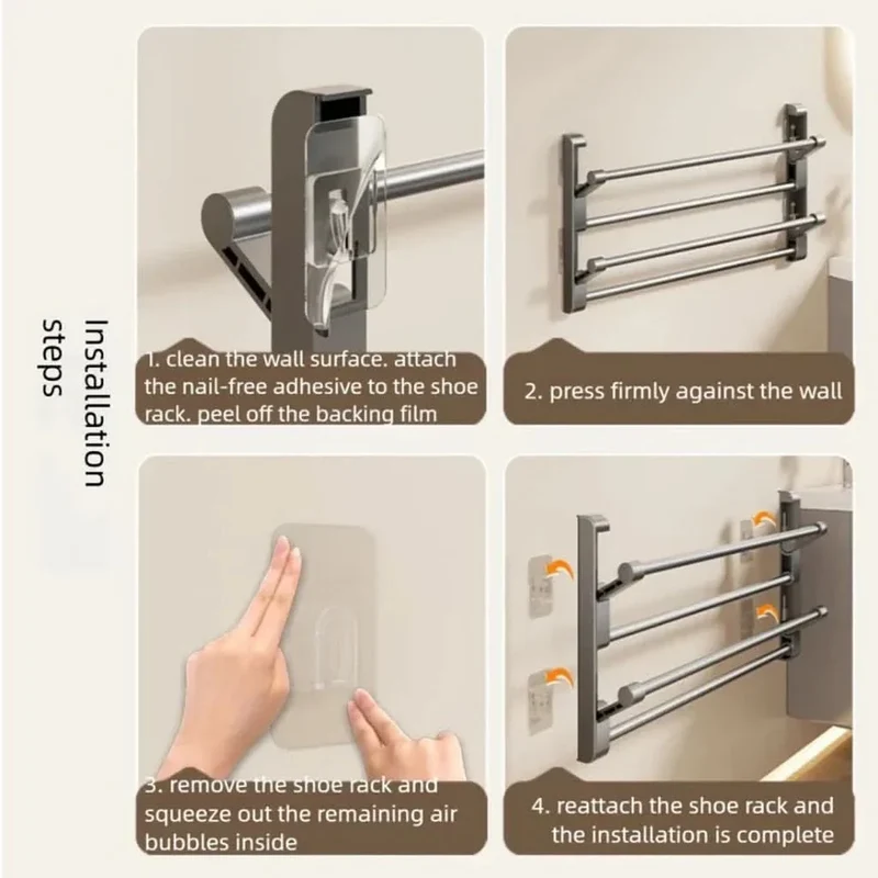 Wandgemonteerd Schoenenrek met Drainage en Afvoer voor Ruimtebesparing in Gang Badkamer 60cm Kunststof | Sansoti