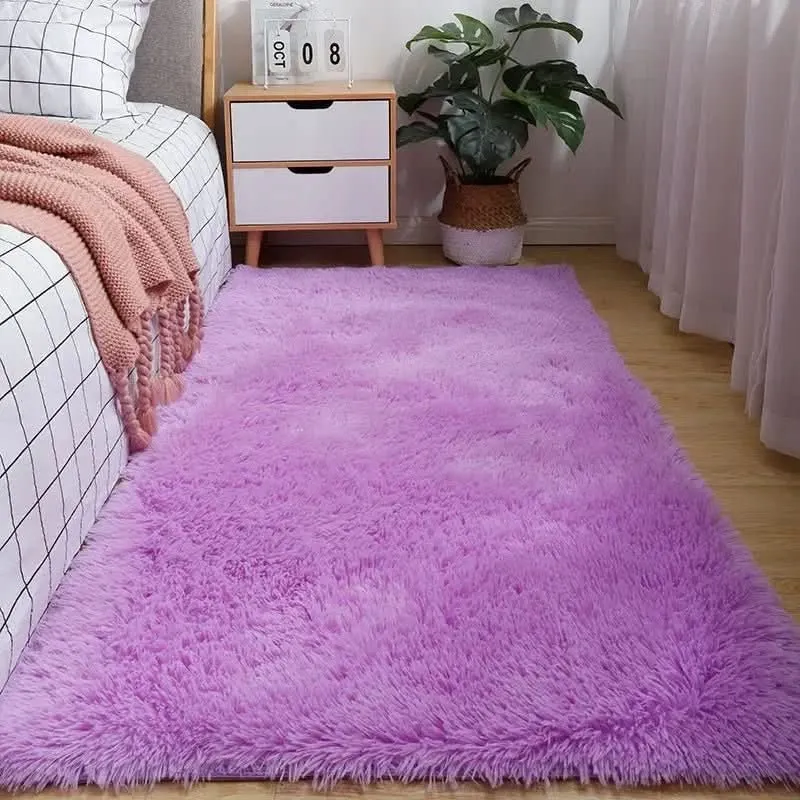 Zacht Hoogpolig Vloerkleed voor Woonkamer Slaapkamer Lounge Modern Decoratief Wollig Tapijt Antislip | Sansoti