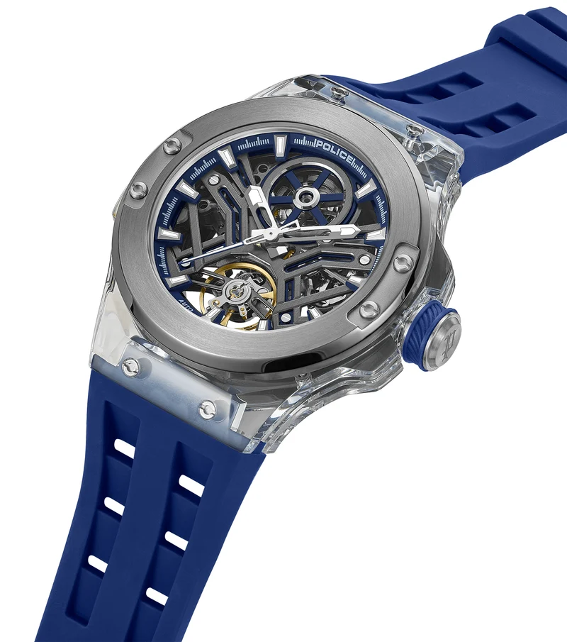 Police Cyclone PEWGR0082204 Herrenuhr Stahl • Automatikwerk • Sichtbares Uhrwerk