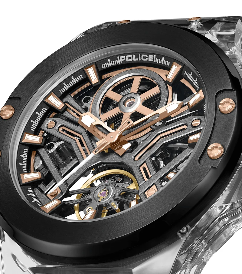 Police Cyclone PEWGR0082202 Herren • Automatikwerk • Transparentes Zifferblatt