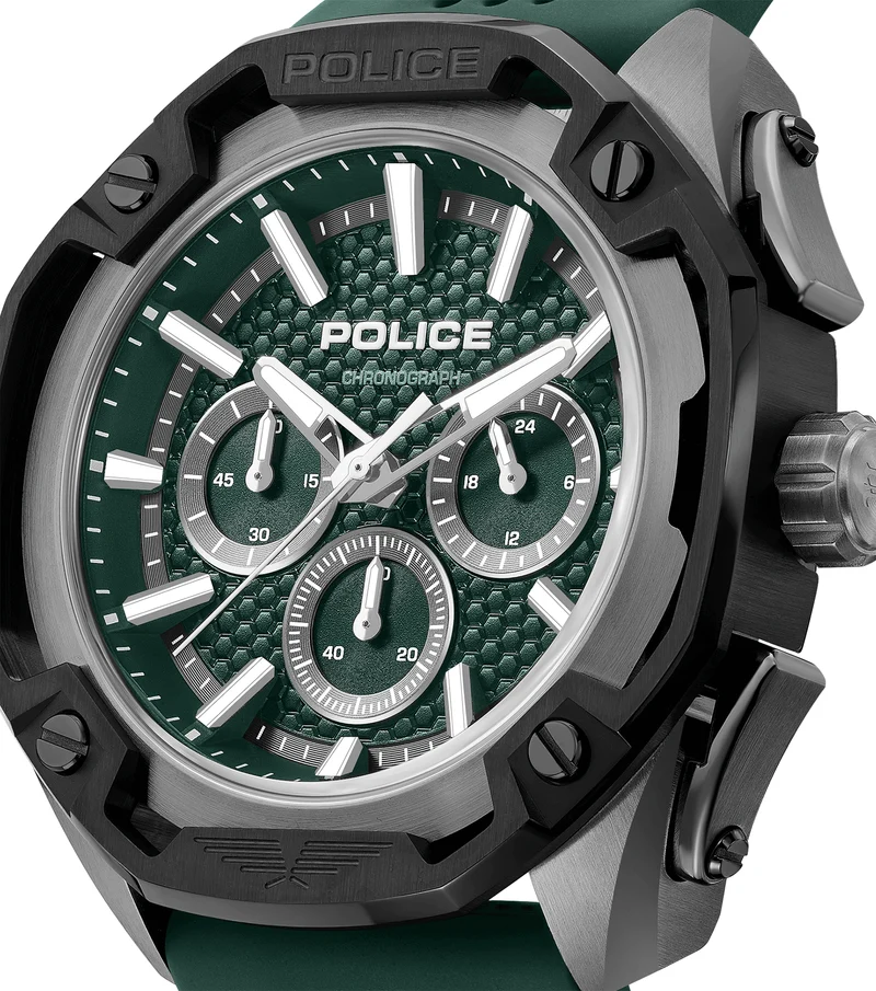 Police Centurian PEWGQ0093202 Herrenuhr Grün • Quarz-Chronograph • 5 ATM Wasserdicht