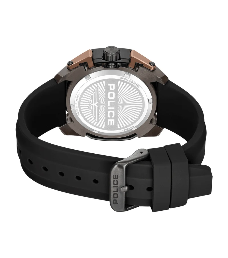 Police Centurian PEWGQ0093201 Herrenuhr Schwarz • Chronograph • Edelstahlgehäuse