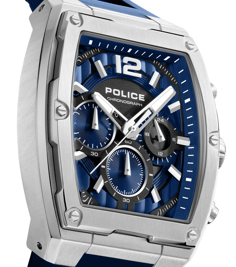 Police Creed PEWGQ0092802 Herren • Dual-Time-Zifferblatt • Edelstahlgehäuse mit IP-Beschichtung