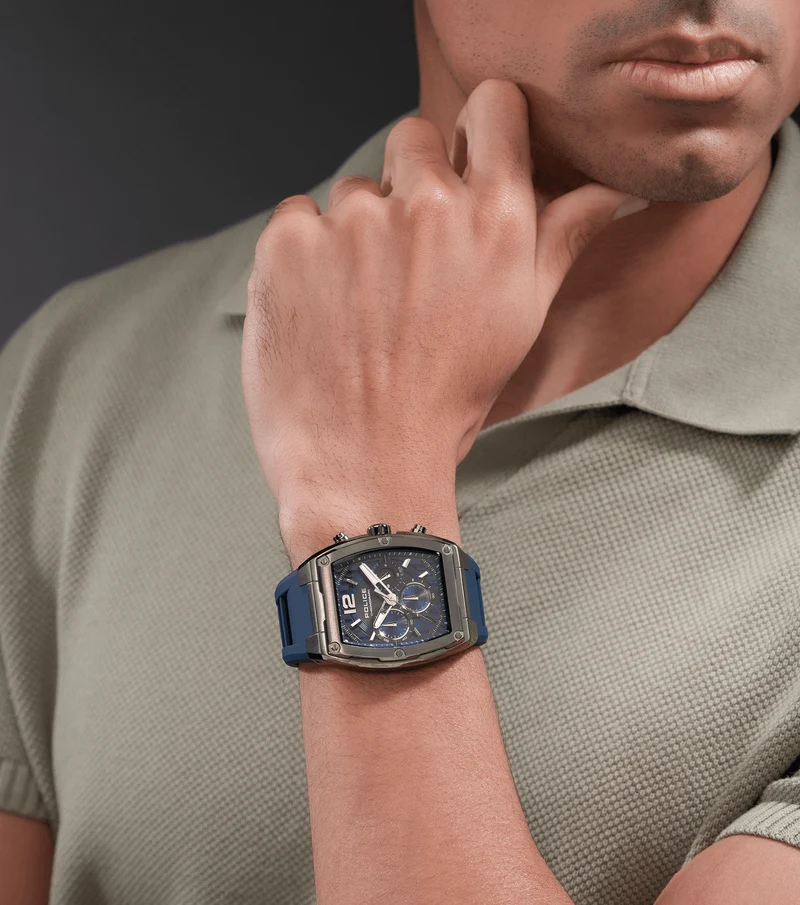 Police Creed PEWGQ0092802 Herren • Dual-Time-Zifferblatt • Edelstahlgehäuse mit IP-Beschichtung