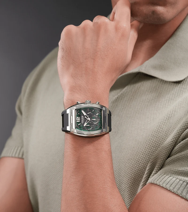 Police Creed PEWGQ0092801 Herrenuhr Schwarz • Dual-Time-Zifferblatt • Edelstahlgehäuse