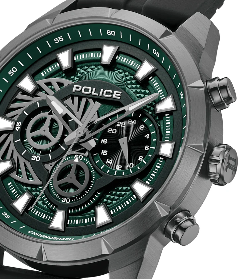 Police Neist PEWGQ0092703 Herrenuhr Schwarz • Dual-Time-Funktion • Ionenplattiertes Gehäuse