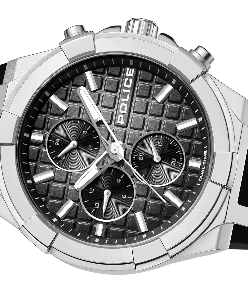 Police Guardian PEWGQ0082002 Herrenuhr Schwarz • Chronograph • 5 ATM Wasserdicht