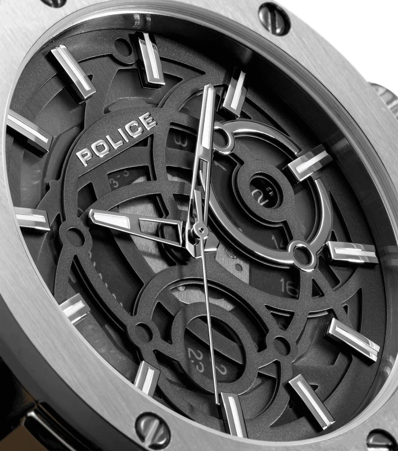 Police DUAL PEWGQ0081901 Herrenuhr Schwarz • Zwei Zifferblätter • Multifunktion