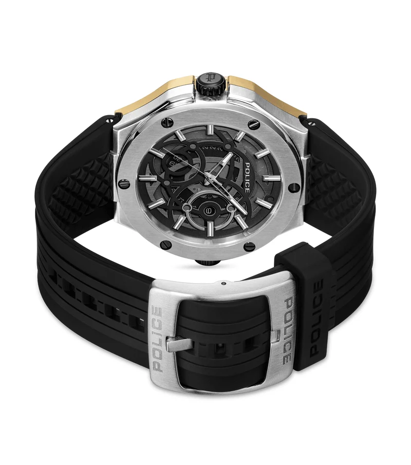 Police DUAL PEWGQ0081901 Herrenuhr Schwarz • Zwei Zifferblätter • Multifunktion