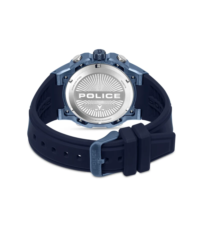 Police Challenger PEWGQ0071903 Herrenuhr Blau • Multifunktionswerk • Ionenbeschichtetes Gehäuse