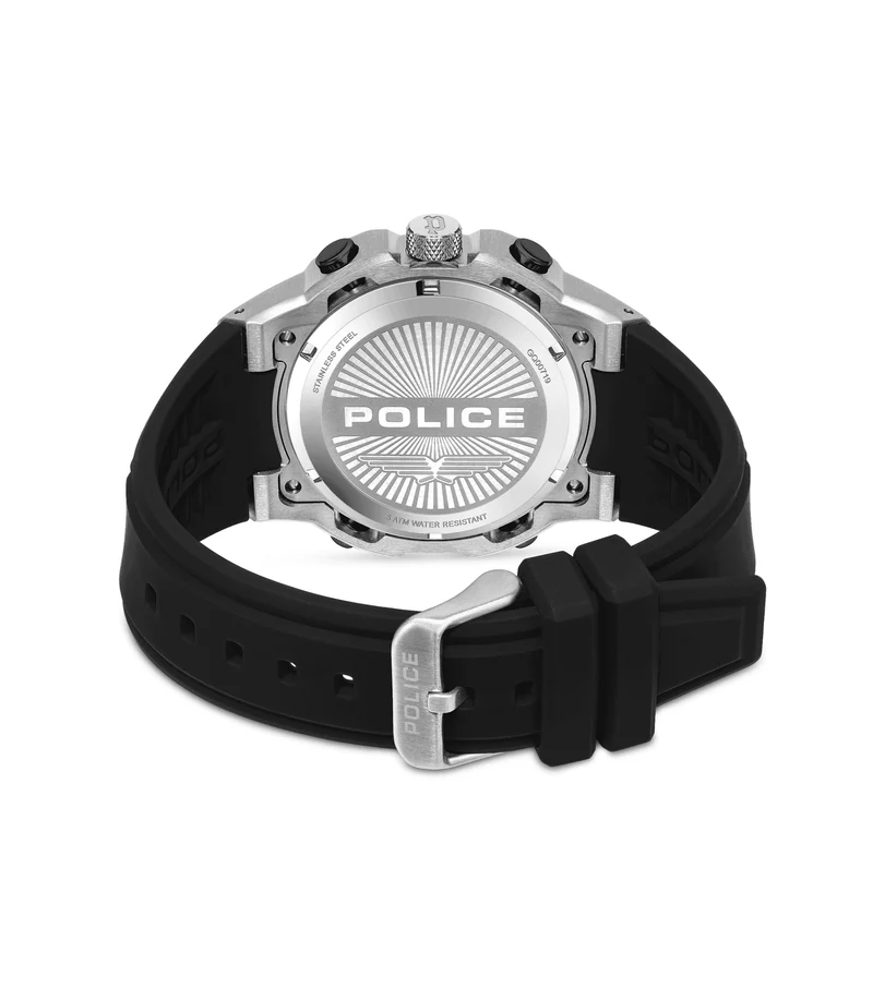 Police Challenger PEWGQ0071902 Herrenuhr Schwarz • Multifunktionswerk • Wochentag- und Datumsanzeige