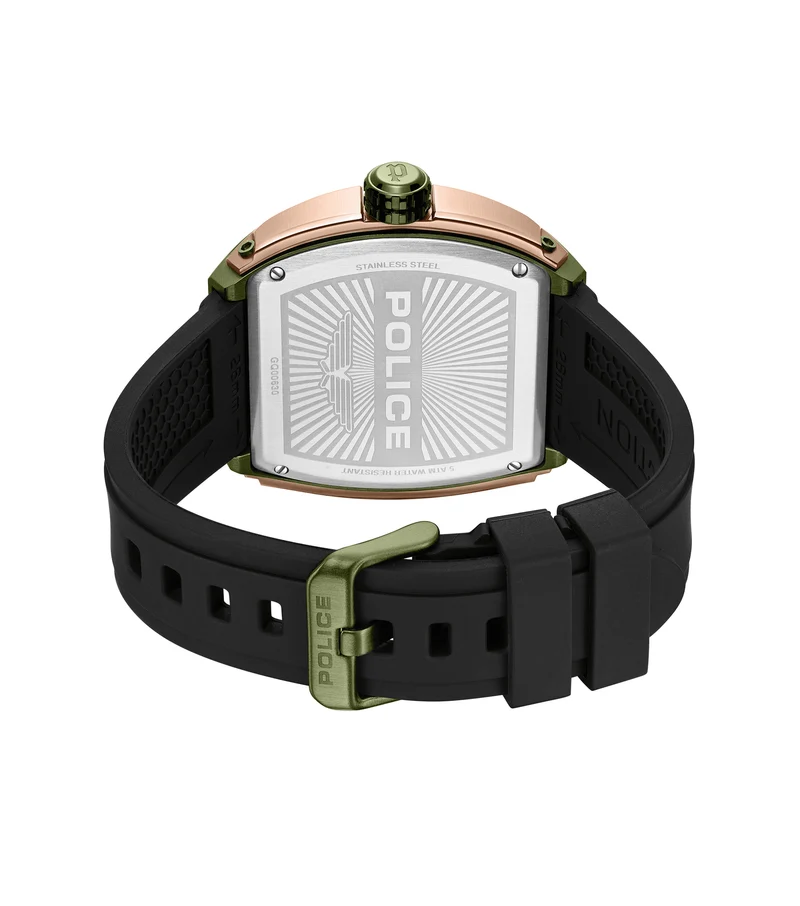 Police Flash PEWGQ0063003 Herrenuhr Schwarz • Multifunktionswerk • Ionenplattiertes Bronzegehäuse