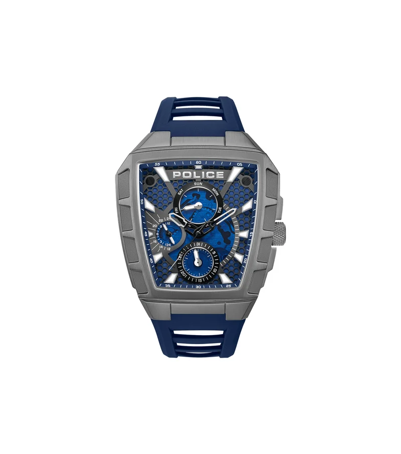 Police Tough Gear PEWGQ0056806 Herrenuhr Blau • Mineralglas • Multifunktion