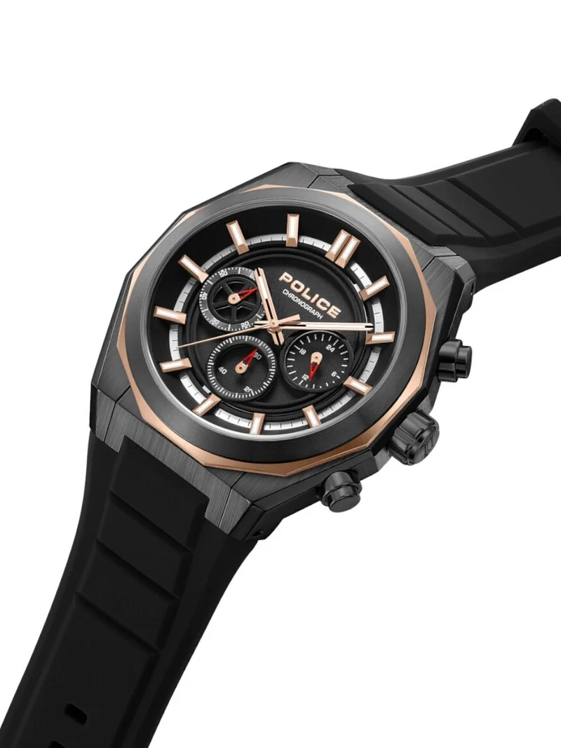 Police Steward PEWGO0093701 Herrenuhr Schwarz • Quarz-Chronograph • Mineralglas