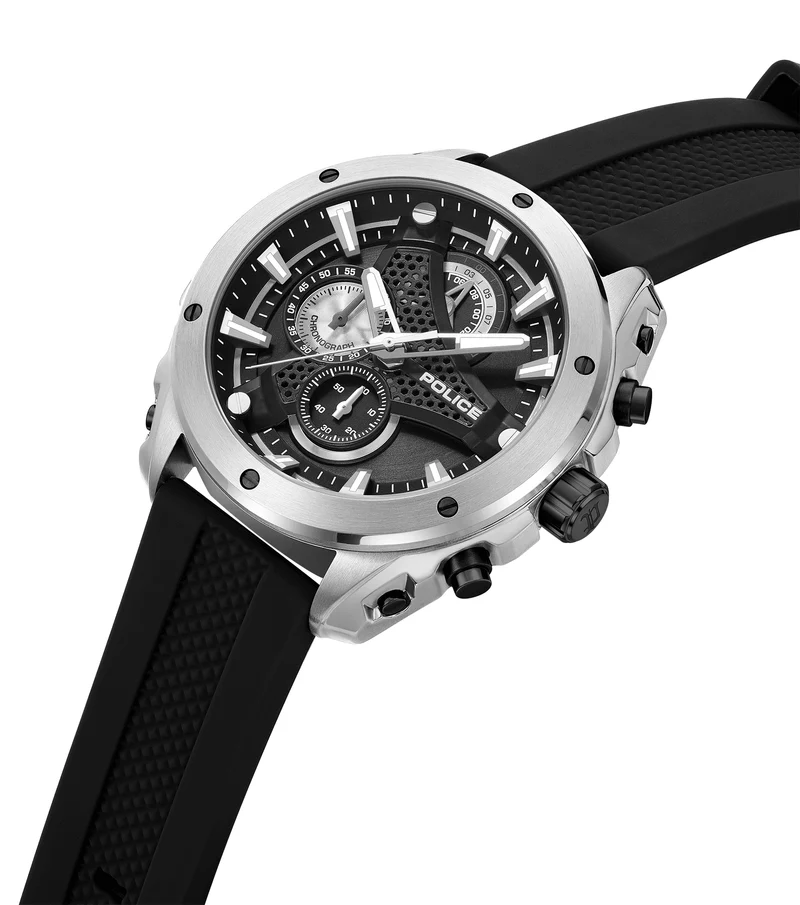 Police Wyvern PEWGO0093001 Herrenuhr Schwarz • Quarz-Chronograph • Edelstahlgehäuse
