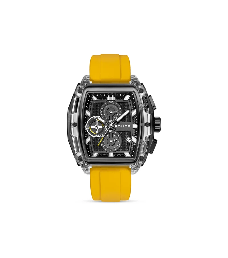 Police Clout Tank PEWGO00778X4 Herrenuhr Schwarz • Quarz-Chronograph • 8 Wechselarmbänder