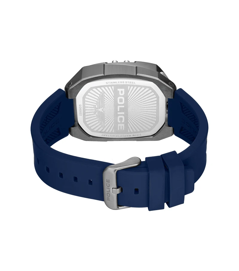 Police Bullhead PEWGO0092205 Herrenuhr Blau • Mineralglaskuppel • Multifunktionswerk