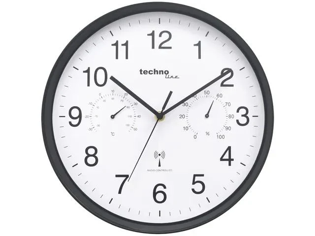 Technoline WT 8945 30cm schwarze Wanduhr
