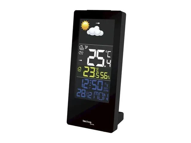 Technoline WS 6446 Wetterstation 85x185x65mm schwarz mit 1 Außensensor 30