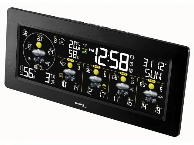Technoline WD 3050 Wetterstation, 232x100x42mm, schwarz, mit 1 Außensensor