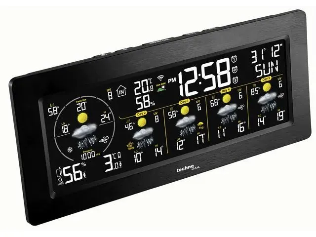 Technoline WD 3050 Wetterstation, 232x100x42mm, schwarz, mit 1 Außensensor