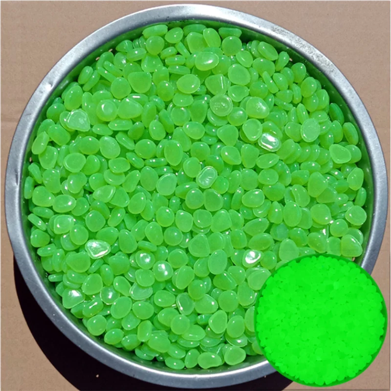 Lichtgevende Decoratiestenen Set van 2 Hars Tuinkiezels Glow-in-the-Dark Pad Accent Meerdere Kleuren | Sansoti