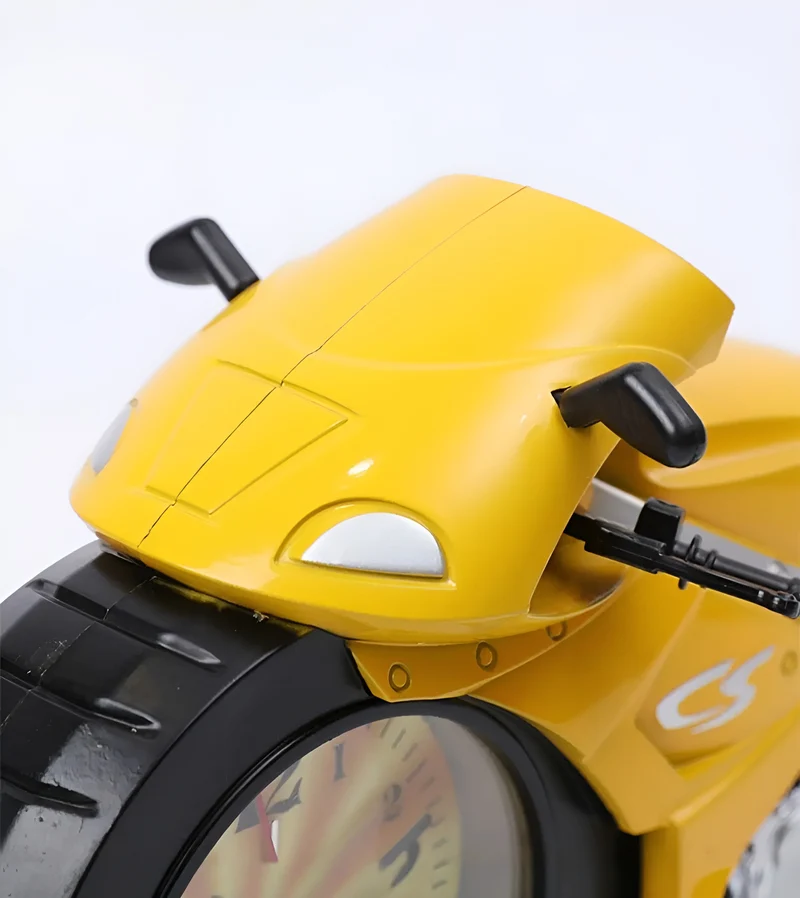 Motorfiets Wekker met Groot Wijzerplaat Kinderklok Sportmotor Design Decoratief Alarm Tijdsmeting Stoer | Sansoti