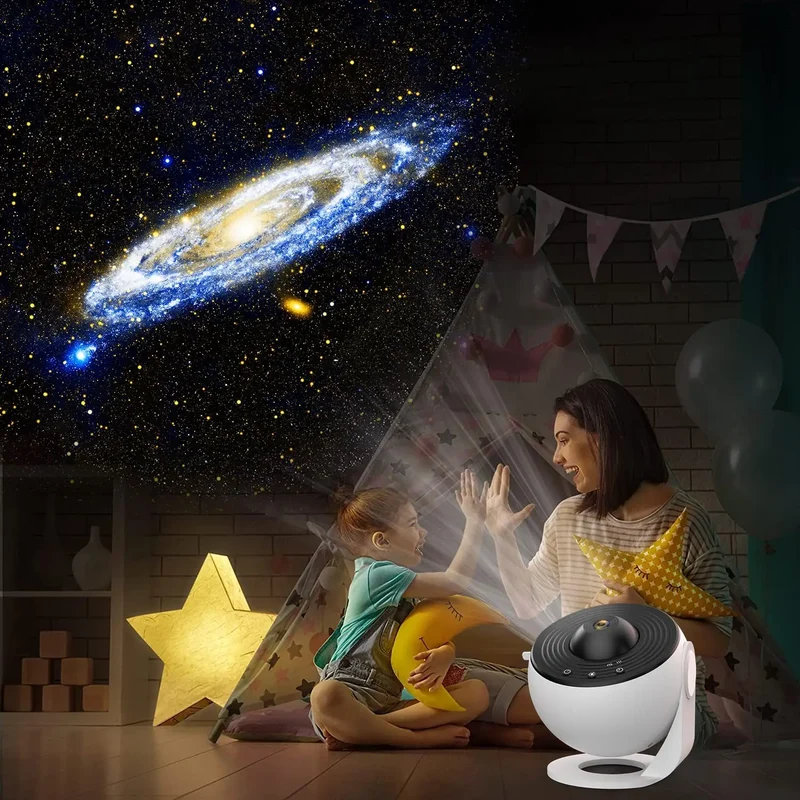 Sterrenprojector 360° Draaibaar met 13 Projectieschijven Nachtlampje Ruimte Sterrenhemel Galaxie Sfeerverlichting | Sansoti