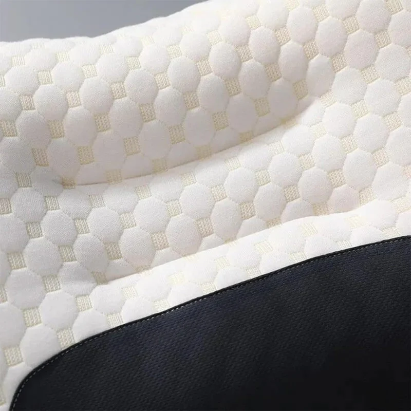 Ergonomisch Nekkussen 40x65cm Wit Grijs Memory Foam Gecontureerd Zijslapers Rugslapers Neksteun Slaapcomfort | Sansoti