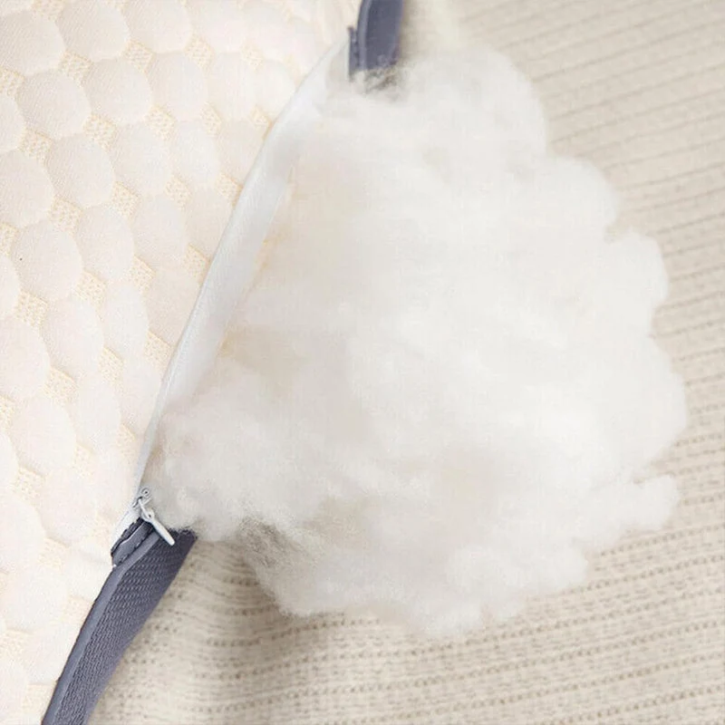 Ergonomisch Nekkussen 40x65cm Wit Grijs Memory Foam Gecontureerd Zijslapers Rugslapers Neksteun Slaapcomfort | Sansoti