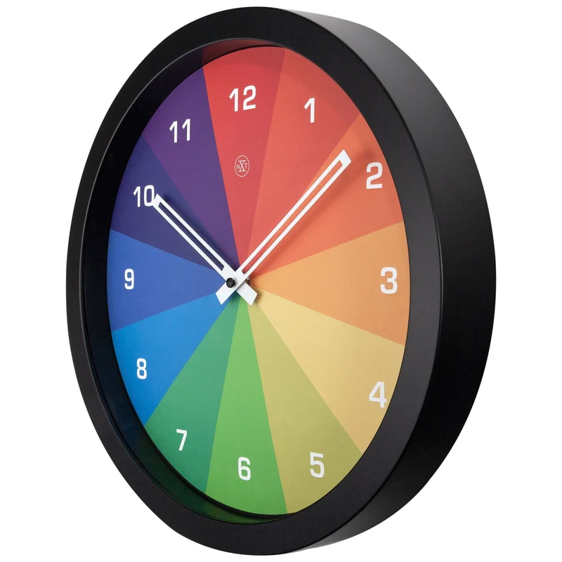 Wall clock 36cm - Silent - Plastic - "Joy"