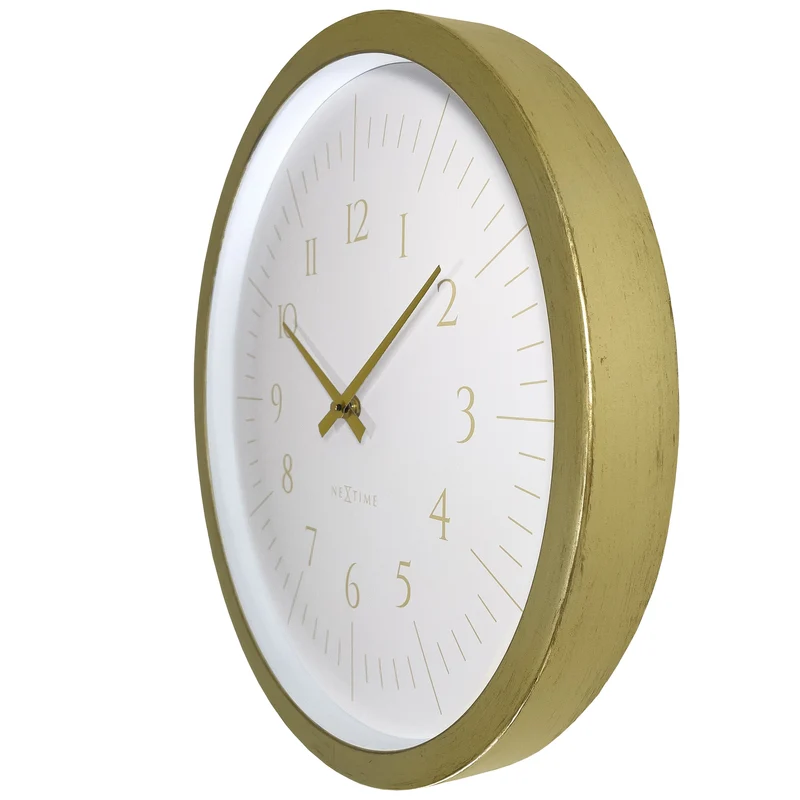 Wall clock 40cm-Black/White-Plastic-NeXtime 'Galaxy'