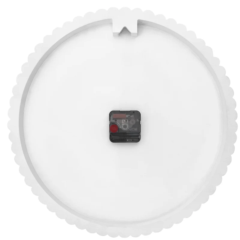 Wall clock 40cm-Silent-White/Green-Polyresin-NeXtime 'Mousse'