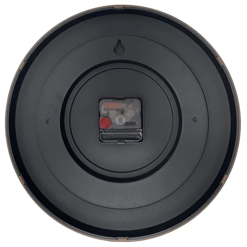 Wall clock 30cm-Silent-Black/White-Plastic-NeXtime 'Dickens'