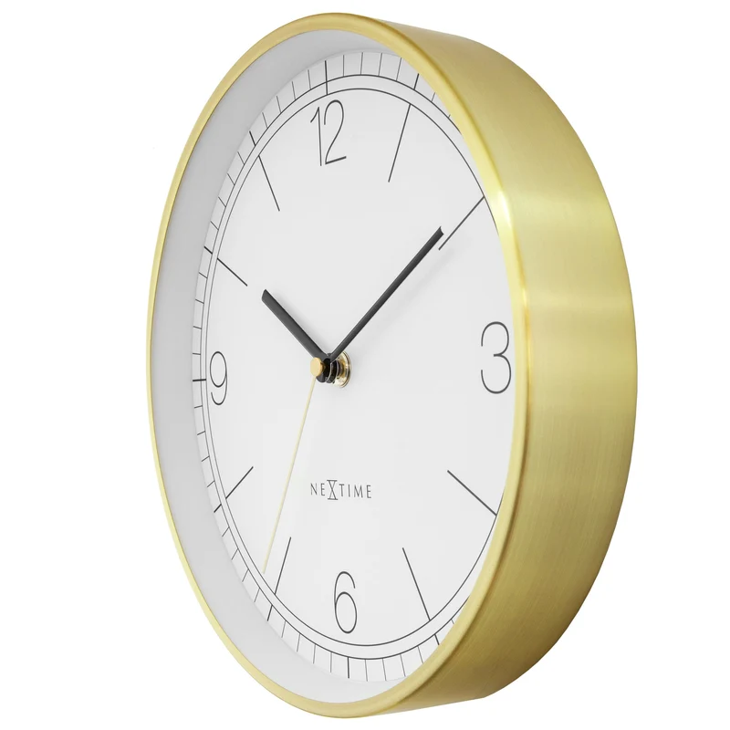 Wall clock 25cm-Silent-Green/Turquoise/White/Black-Metal-NeXtime 'Bolero'