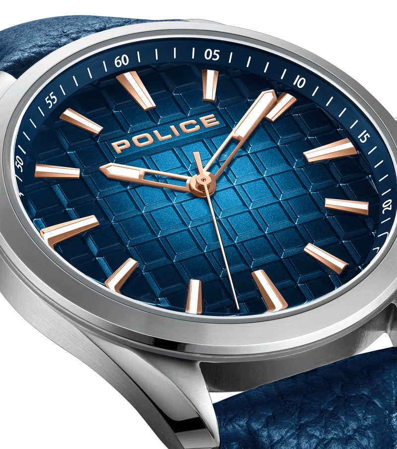 Police Doolin PEWGA0001001 Herren Armbanduhr Blau • Edelstahlgehäuse • Mineralglas