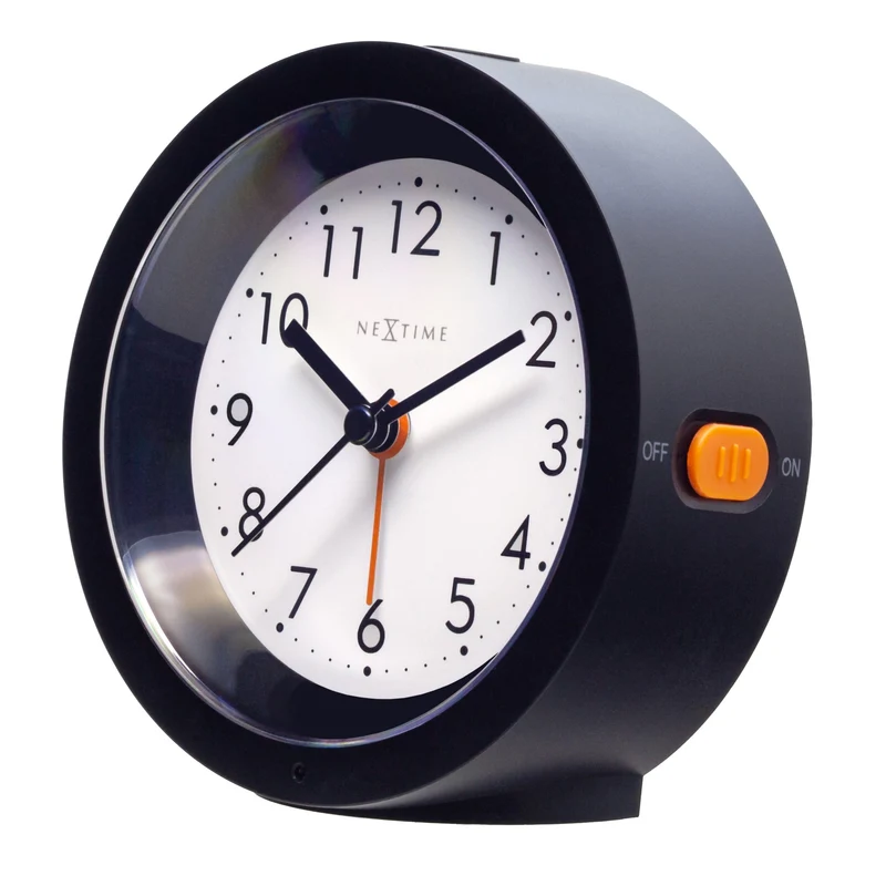 Table Alarm Clock 10.5cm x 3.6cm-Silent-Light Dial-NeXtime "Circle"