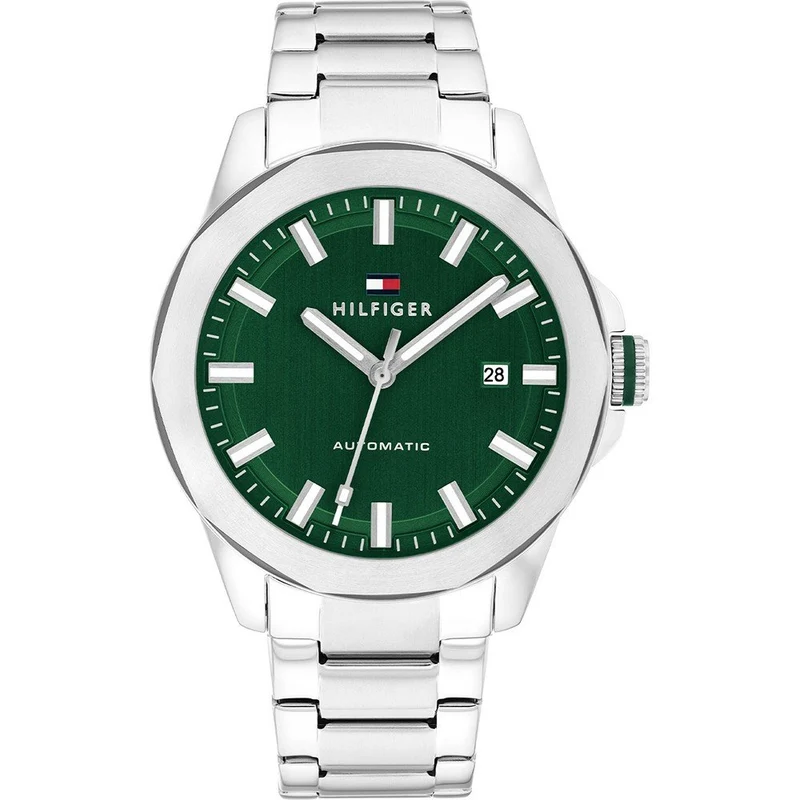 Tommy Hilfiger Lars 1710694 Herren Armbanduhr Grün • Automatikwerk • Sichtboden
