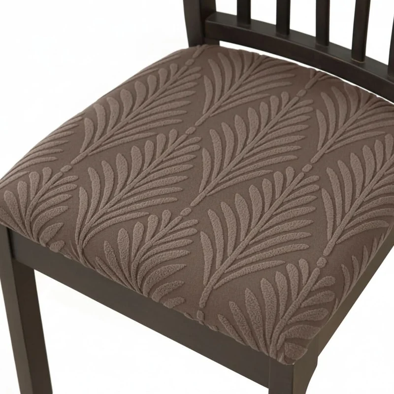 Elastische stoelhoes met zachte stretch voor eetkamerstoelen in moderne kleuren beige grijs afneembaar wasbaar | Sansoti
