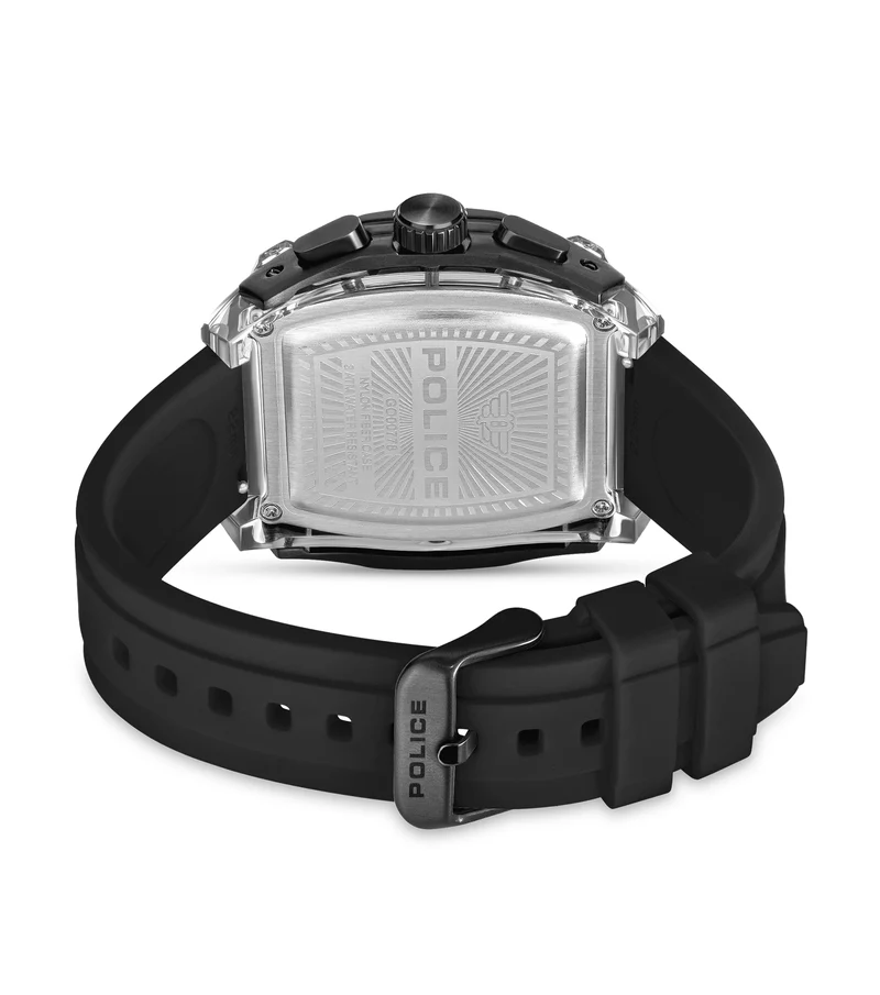 Police Clout Tank PEWGO00778X3 Herrenuhr Schwarz • Chronograph Set • 4 Wechselarmbänder
