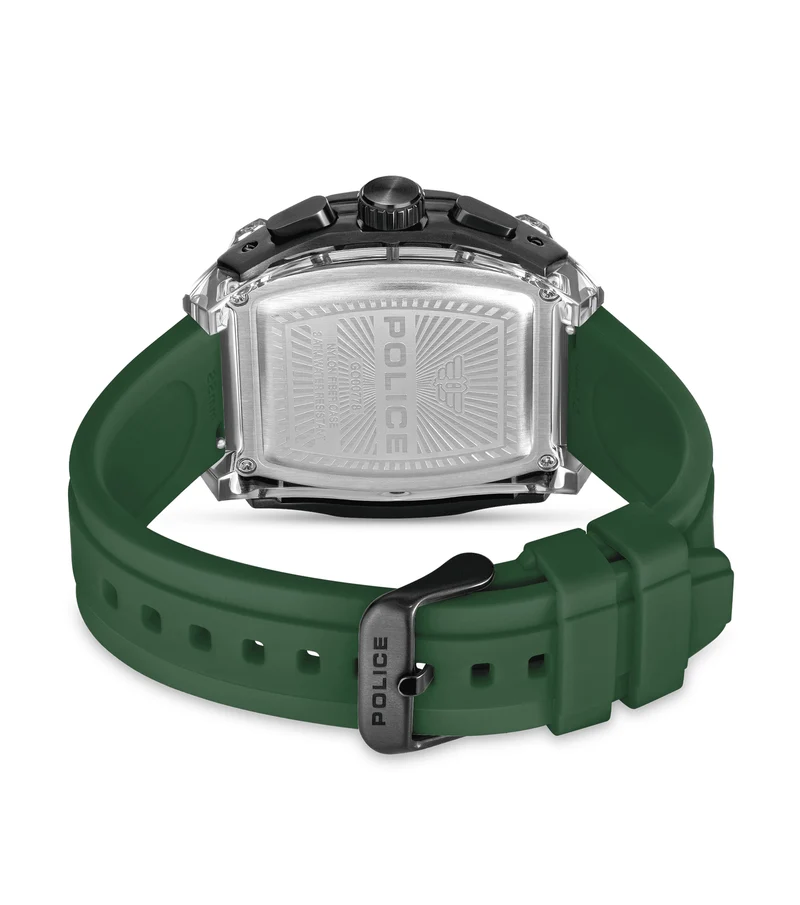 Police Clout Tank PEWGO00778X3 Herrenuhr Schwarz • Chronograph Set • 4 Wechselarmbänder