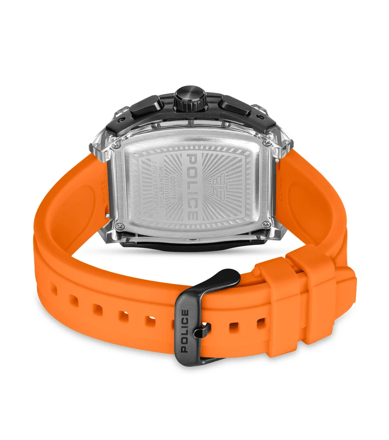 Police Clout Tank PEWGO00778X2 Herrenuhr Schwarz • Quarz-Chronograph • Set mit 4 Armbändern